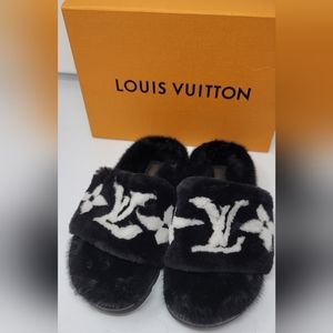 Louis Vuitton Mink Slides